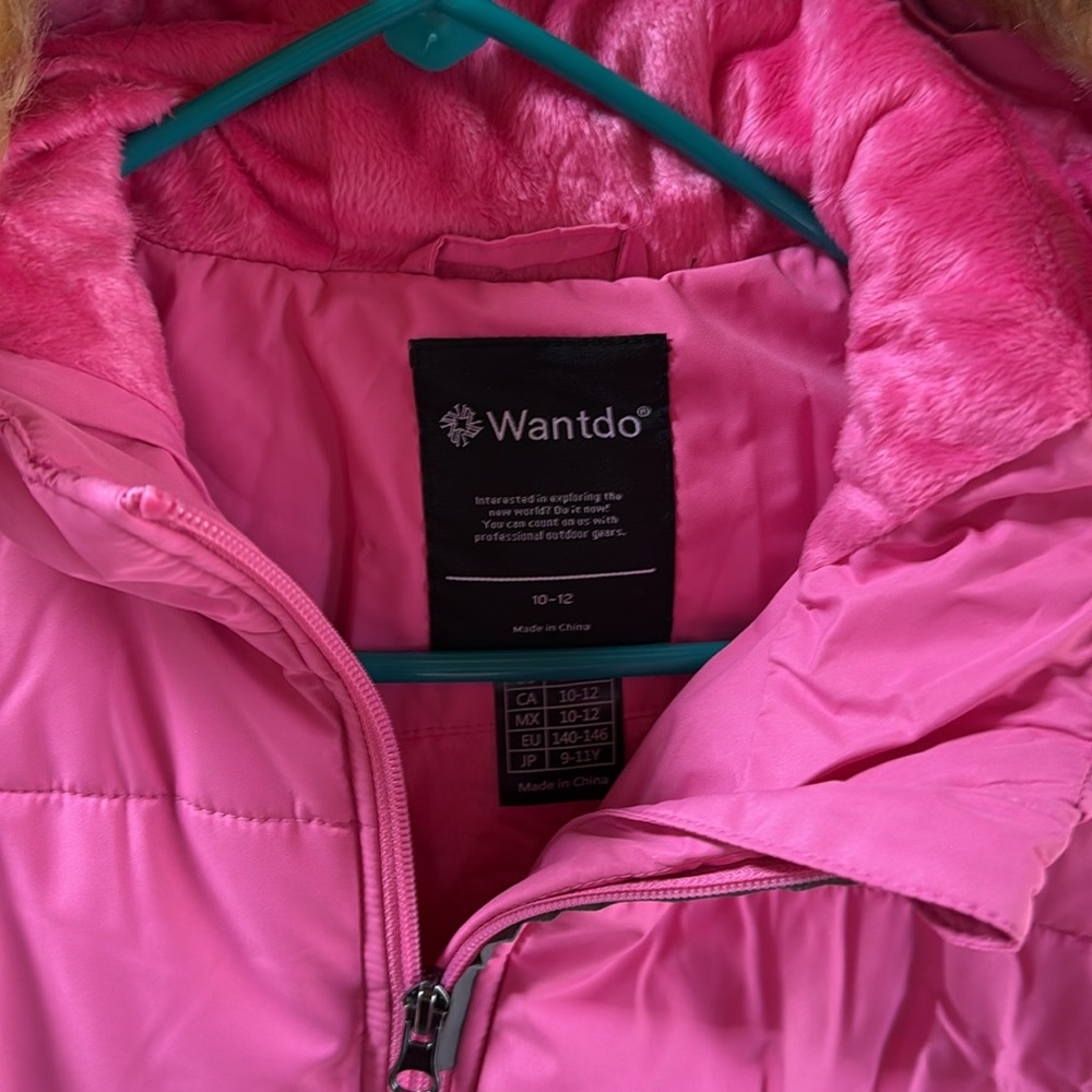 New with tags girls Wantdo hooded winter coat size 10-12 - Picture 3 of 8